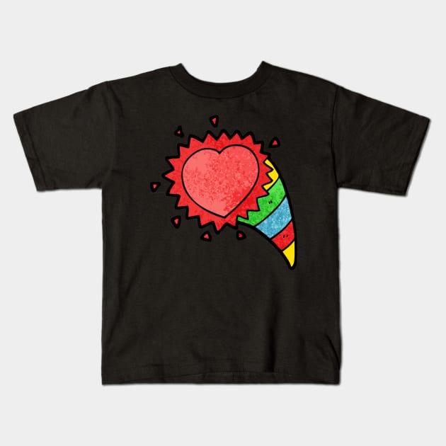 rocket heart Kids T-Shirt by rositura